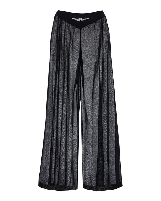 Tropic of C Black Sheer Palazzo Pant