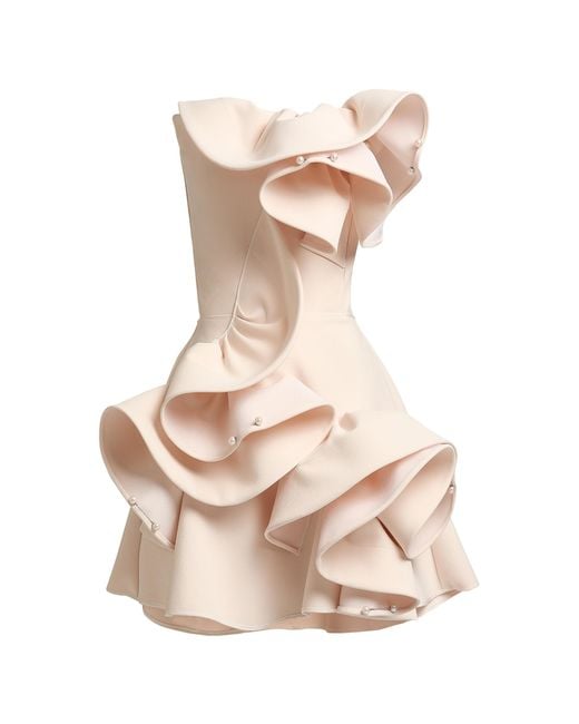Maticevski Pink Atone Ruffled Crepe Mini Dress