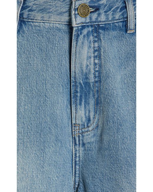 FRAME Blue Rigid High-rise Extra-wide Jeans