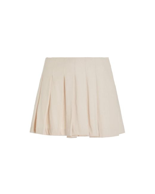 Frankie Shop Natural Exclusive Venus Pleated Mini Skirt