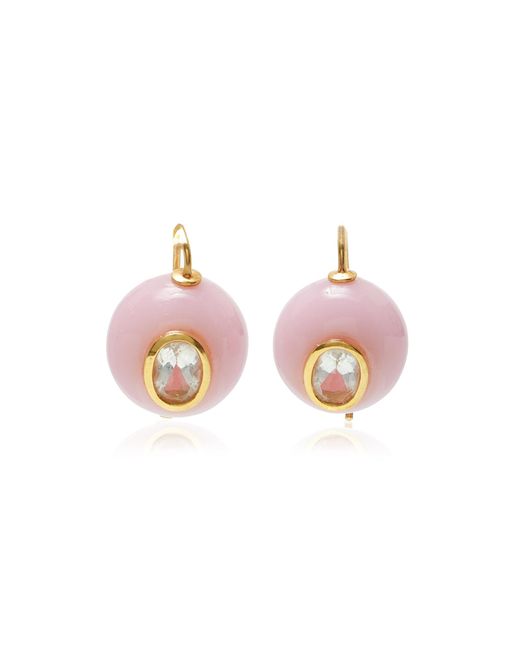 Lizzie Fortunato Pink Pablo Amethyst Gold-plated Earrings