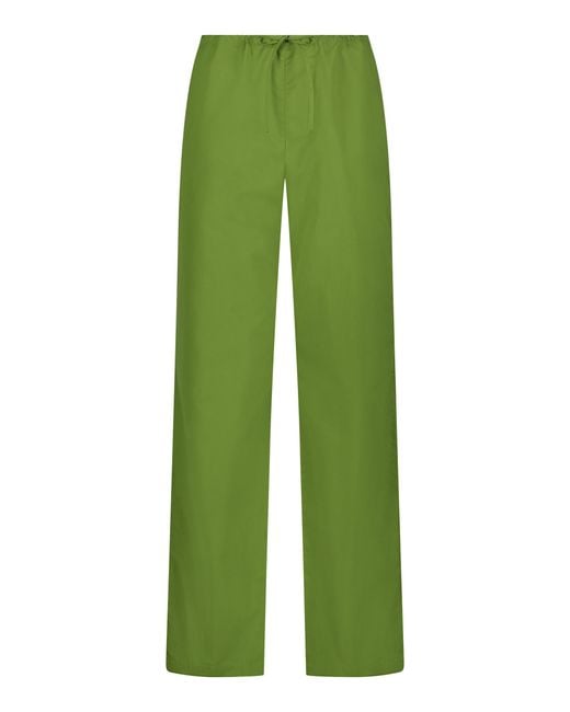 The Anteros Green Exclusive Ledger Organic Cotton Poplin Pants