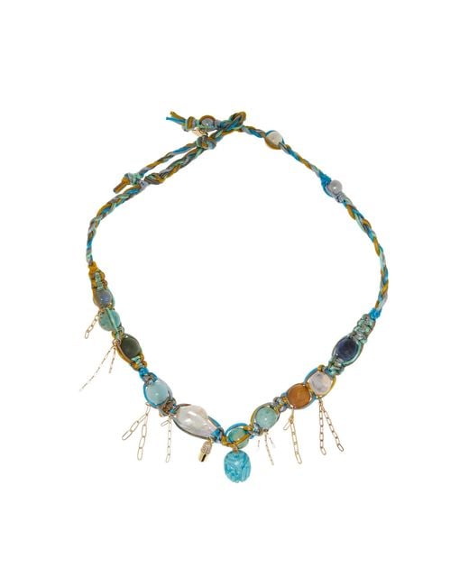 Joie Blue Diamond Dream Scarab Rocker Choker