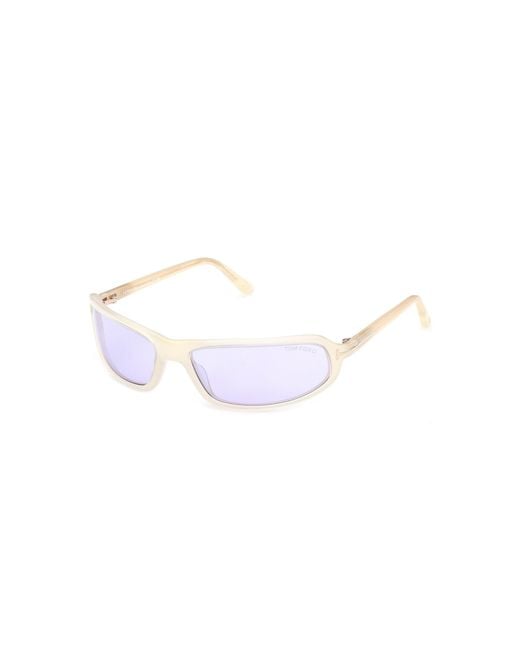 Tom Ford Purple Addison Wrap-Frame Acetate Sunglasses