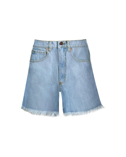 Magda Butrym Denim Mini Shorts in Blue Lyst UK