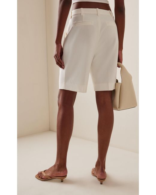 FAVORITE DAUGHTER White The Low Favorite Crepe Bermuda Shorts