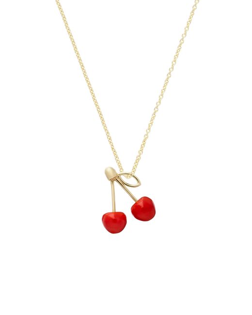 Aliita White Cereza 9K Coral Necklace