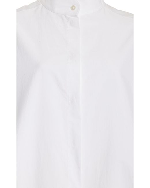 The Row White Bredel Oversized Cotton Maxi Dress