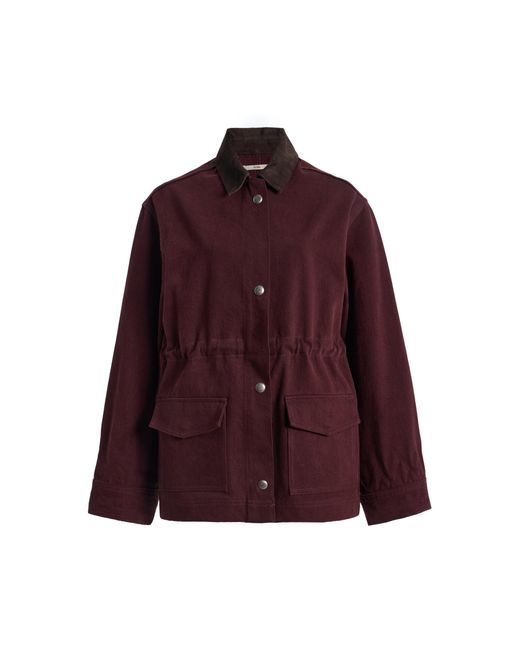 DL1961 Red X Olympia Of Greece Exclusive Cinched Denim Barn Jacket
