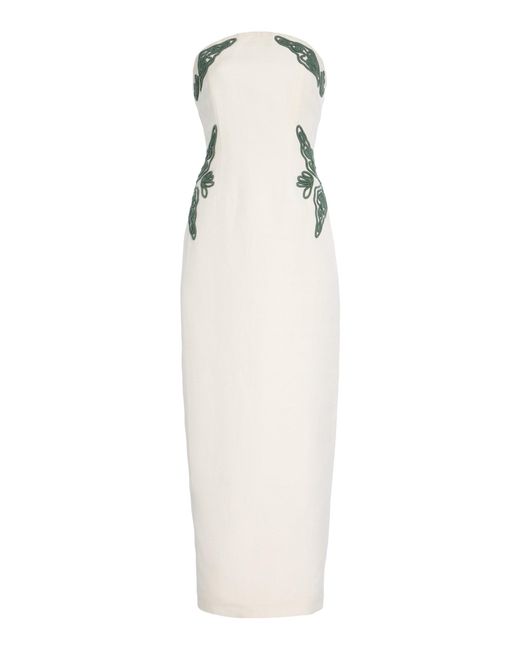 Significant Other White Exclusive Rosslyn Embroidered Midi Dress