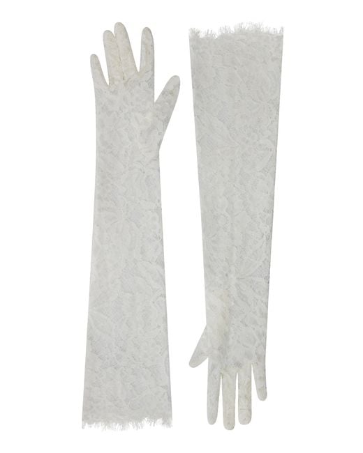 Ila White Delia Lace Gloves