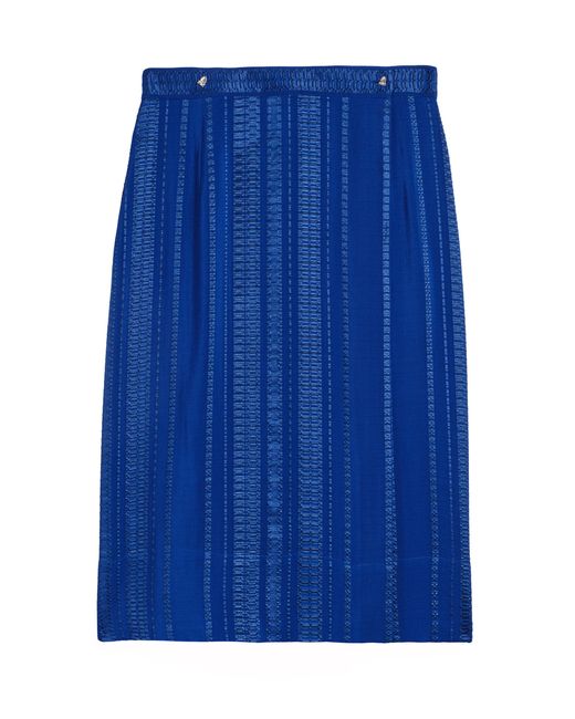 Zeus + Dione Blue Nemea Silk-blend Wrap Skirt