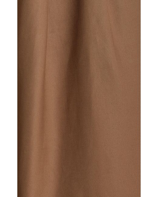 Rosie Assoulin Brown Cuffed Cotton Wide-leg Pants