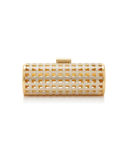 Jonathan Simkhai Natural Aviary Crystal-embellished Gold-tone Cage Clutch