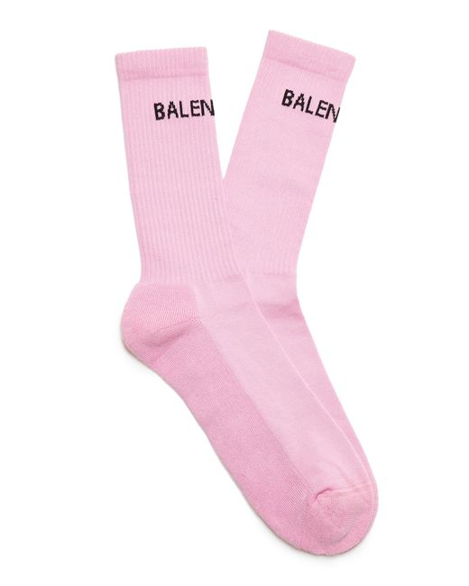 balenciaga logo knit socks