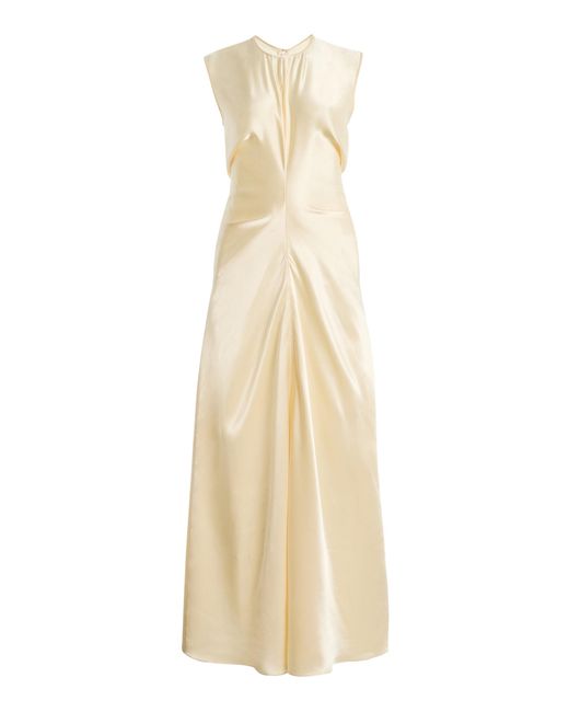 FFORME Natural Lillian Satin Maxi Dress