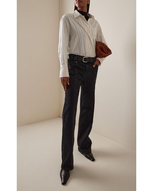 House of Dagmar White Asymmetric Cotton Shirt