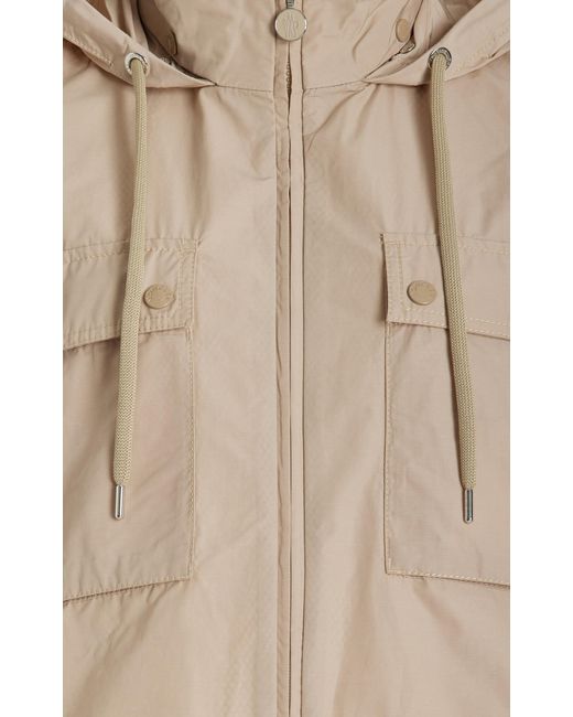 Moncler Natural Leda Cropped Tech-poplin Parka Jacket