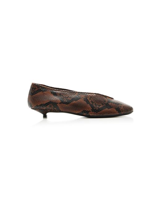 LUCASHEVA Multicolor Lola Snake-Effect Leather Pumps