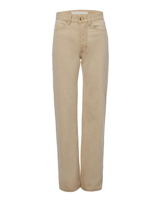 RÙADH Natural The Agnes Rigid Low-Rise Straight-Leg Jeans