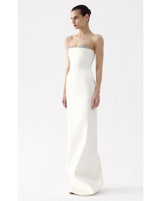 The New Arrivals Ilkyaz Ozel White Noelie Maxi Dress