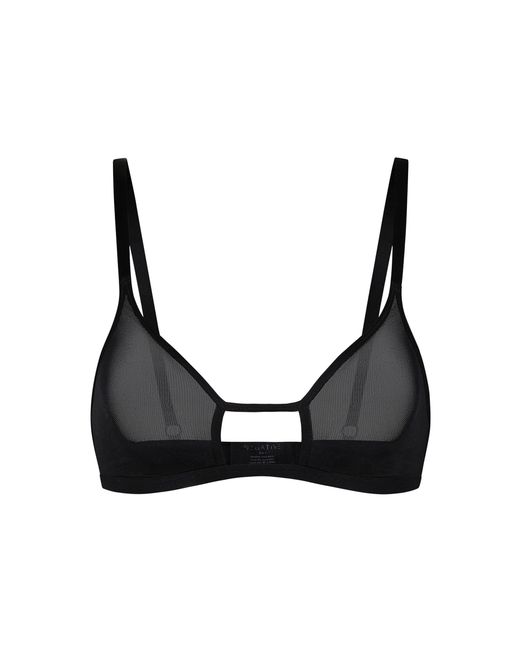 NEGATIVE Black Sieve Cutout Micromesh Bralette
