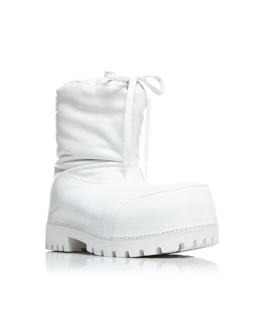 Balenciaga White Alaska Nylon Ski Boots