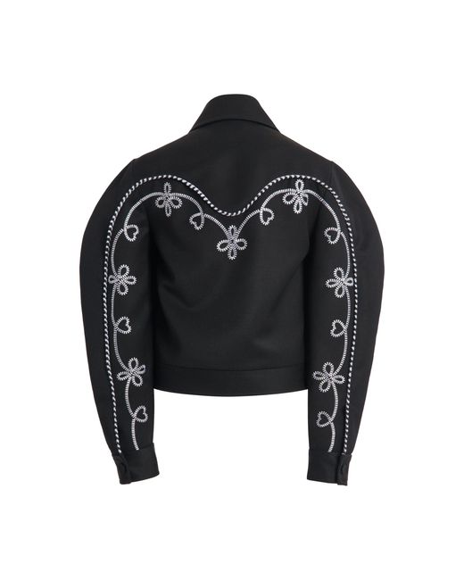 Chloé Black Embellished Virgin Wool Jacket