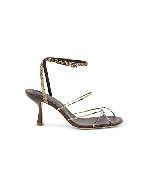 Christopher Esber White Blaze Contrast-Trim Leather Sandals