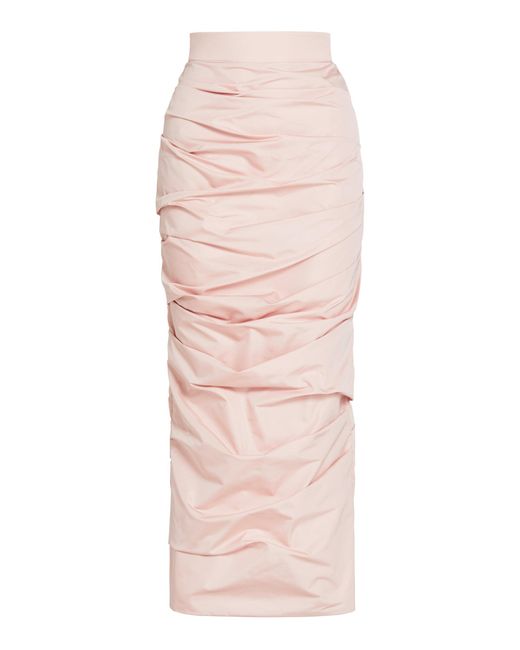Maticevski Pink Tatler Silk-Blend Midi Skirt