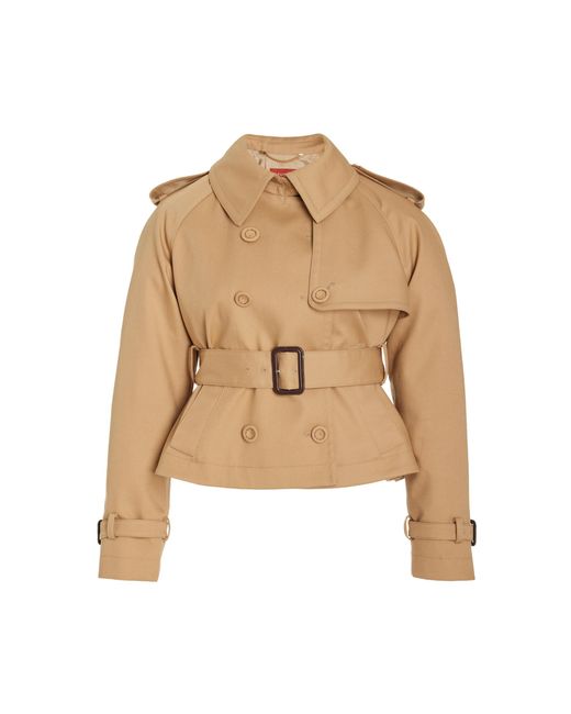 Altuzarra Natural Corday Cropped Cotton Trench Coat