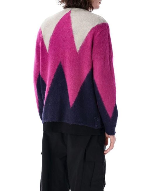 Manastash Pink Aberdeen Kartigan Zg for men