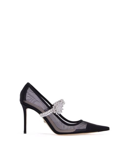 Mach & Mach White "Mesh Décolleté With