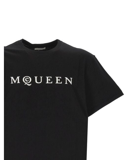 Alexander McQueen Black T-Shirts And Polos for men