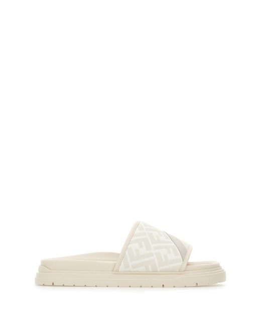 Fendi White Slippers for men