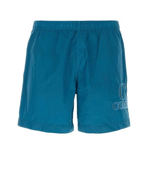 C P Company Blue Air Force Nylon Swimming Shorts for men