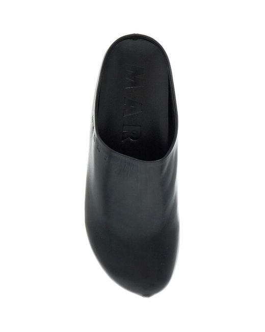 Marni Black Chunky Clog Sabot With Sandal