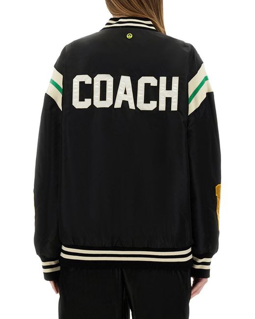Barrow Black Satin Bomber Jacket