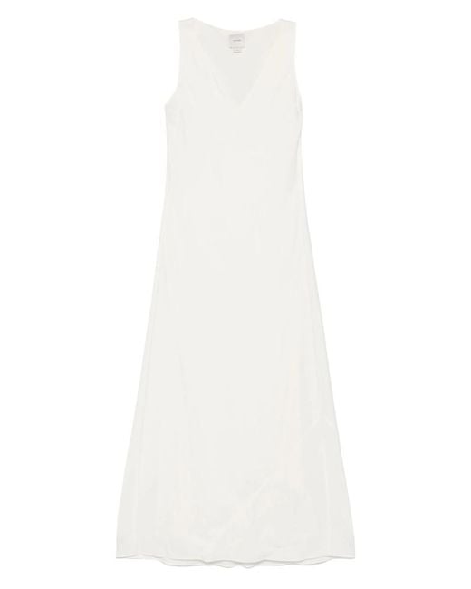 Calvin Klein White Tech Texture Bias Ankle Dress