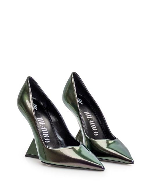 The Attico Blue Holographic Cheope Pumps