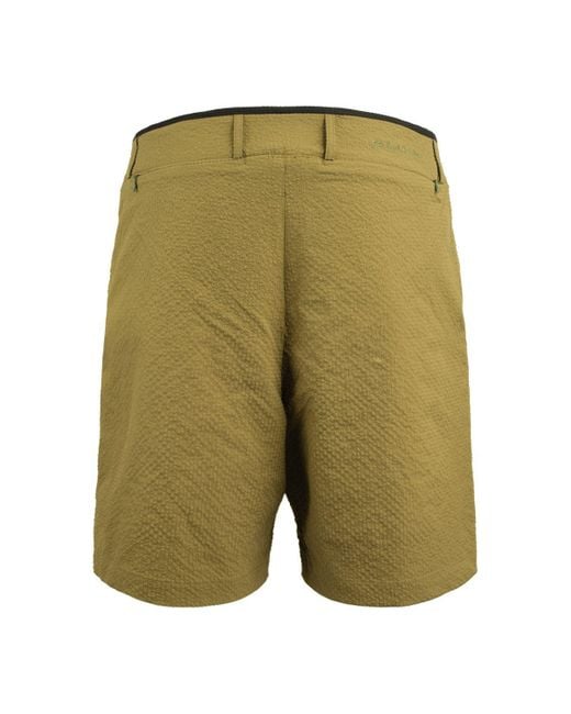 Paul Smith Green Recycled Polyester Bubble Seersucker Khaki Shorts for men