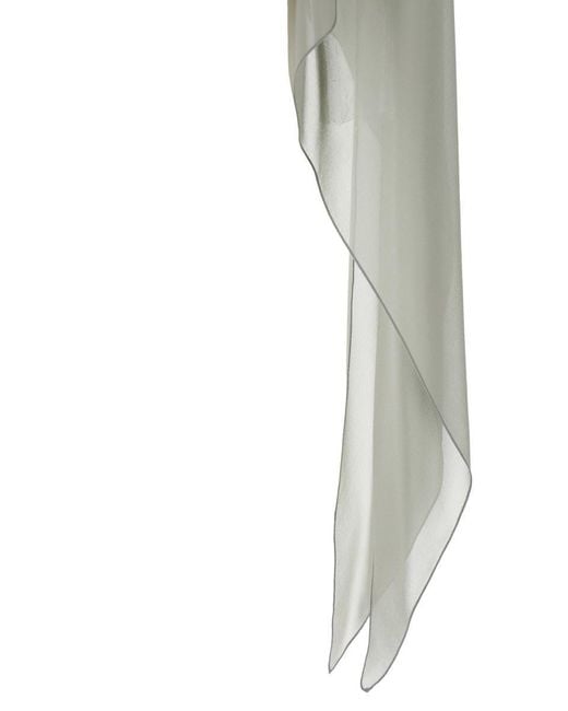 Antonelli Green 'Melone' Top With Boat Neckline And Asymmetric Design