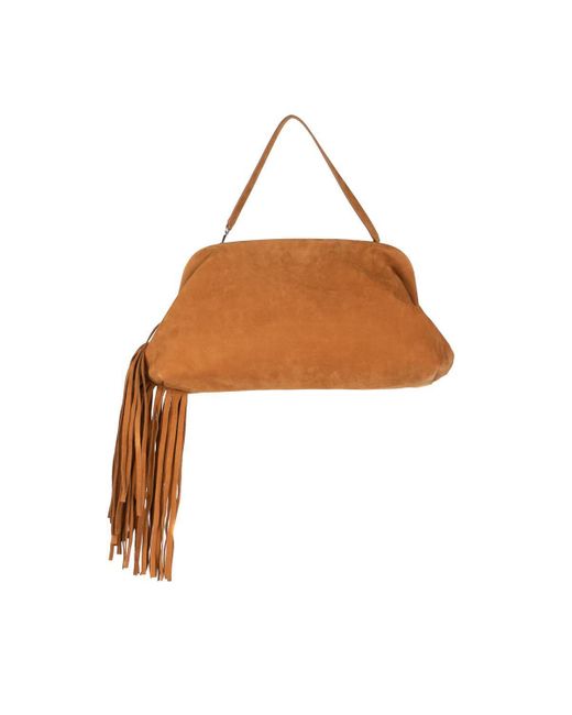 Philosophy Di Lorenzo Serafini Brown Maxi Clutch Bag