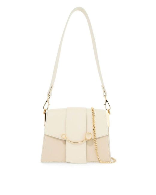 Strathberry White Crescent Box Bag