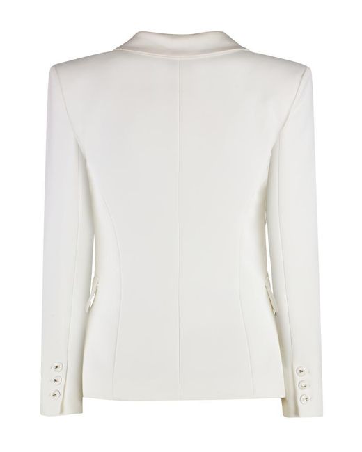 Elisabetta Franchi White Crepe Blazer