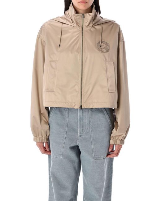 Fendi Blue Cropped Windbreaker