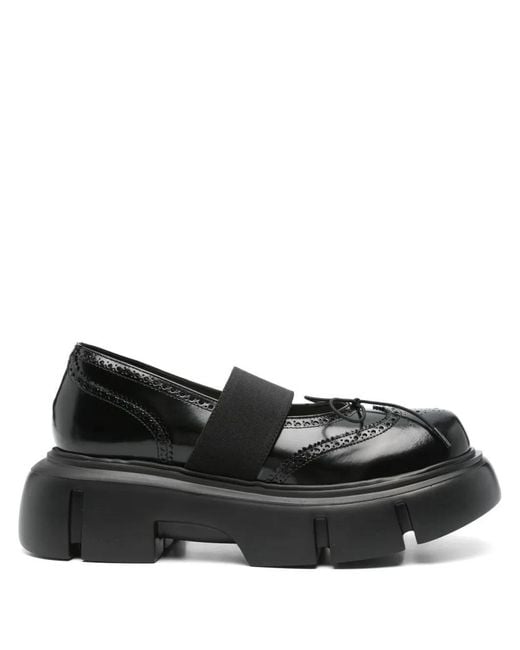 Simone Rocha Black Platform Ballet Brogues Shoes