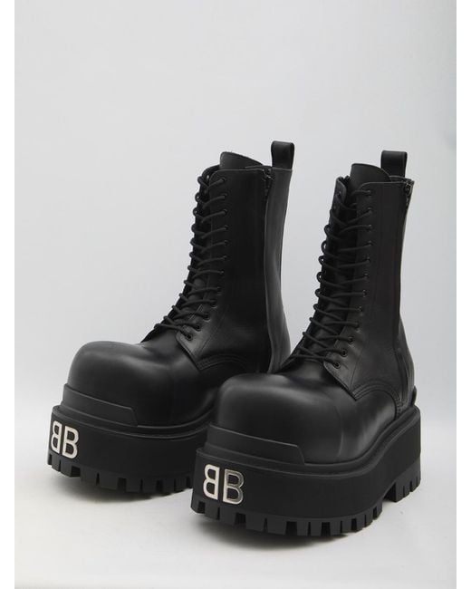 Balenciaga Black Leather Shoes for men