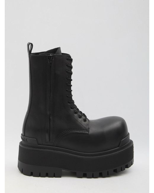 Balenciaga Black Leather Shoes for men