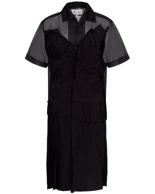 Maison Margiela Midi Polo Dress in Black | Lyst UK